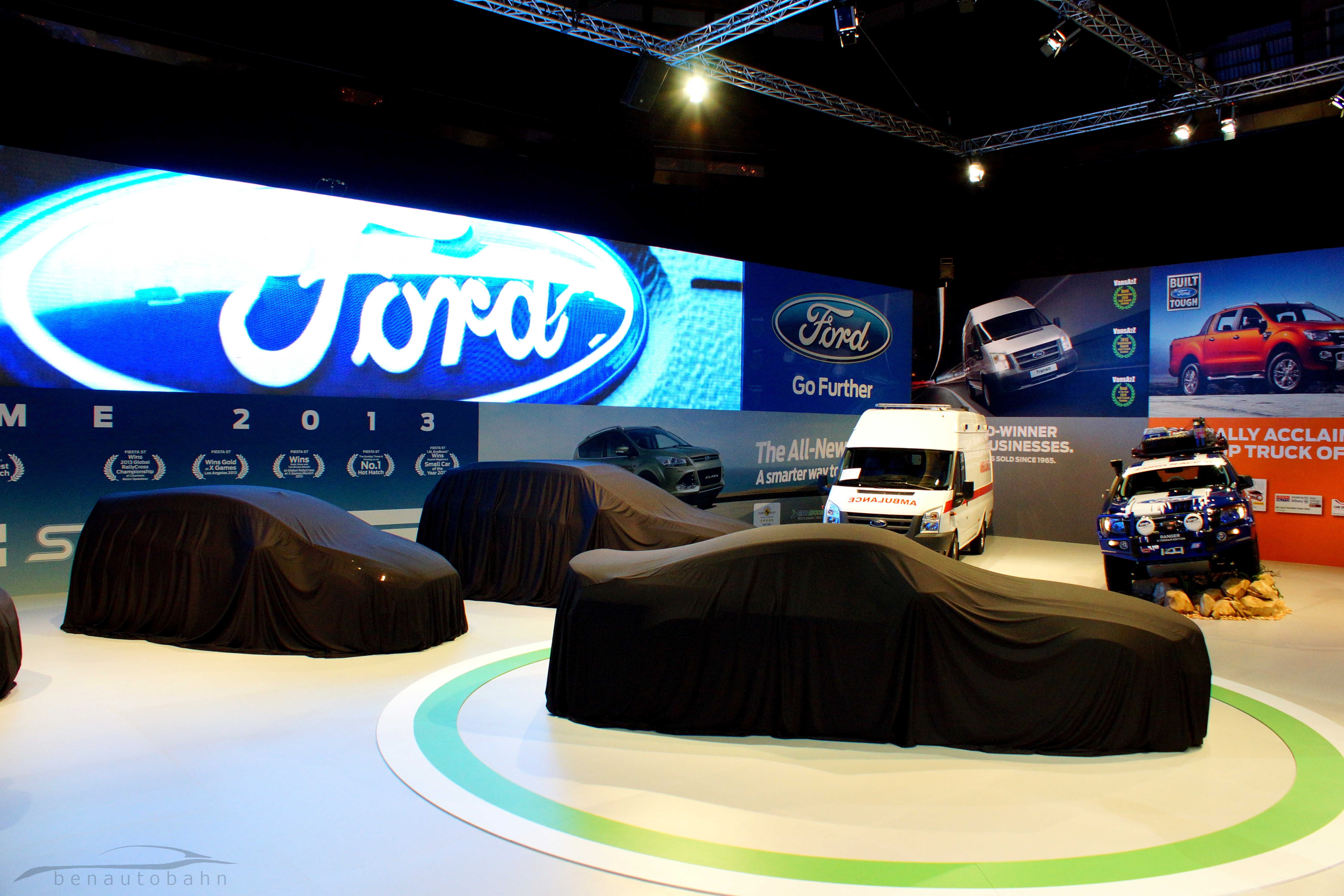 Ford's booth before the official reveal